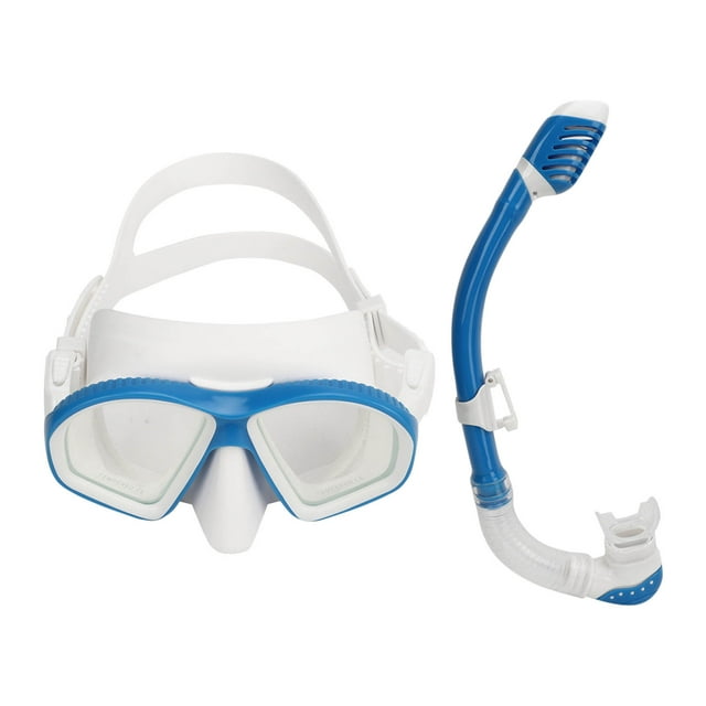 Juego de snorkel para niños, gafas de buceo antivaho, sin fugas, con snorkel superior seco, equipo de snorkel para nadar, surfear, azul YUNYI BRAND Deportes
