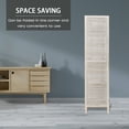 thumbnail image 7 of Ecomex 6 Panels Louver-Design Wood Room Divider Folding Screen 5.6 ft Tall (white), 7 of 7