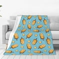 thumbnail image 1 of Fotbe Lemon Ice Cream Manta de Franela Acolchonada con Estampado, Súper Suave y Esponjosa, Extra Grande para Sofá, Cama, Uso Todo el Año-60"x50", 1 of 7