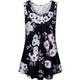 thumbnail image 3 of Gvmfive Women Tank Tops Floral Print Sleeveless Tunic Vest Blouse, 3 of 6