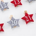 thumbnail image 2 of ziyahi 24PCS Christmas Wooden Clips with Rope Five-pointed Star Wooden Clips for Photos DIY Craft Decoration, 2 of 7