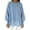 Light Blue, variant on Women's Blouson Sleeve Sweater Crewneck Pullover with Chiffon Hem Side Slit Detail Casual Chic Fall Top M Size Black