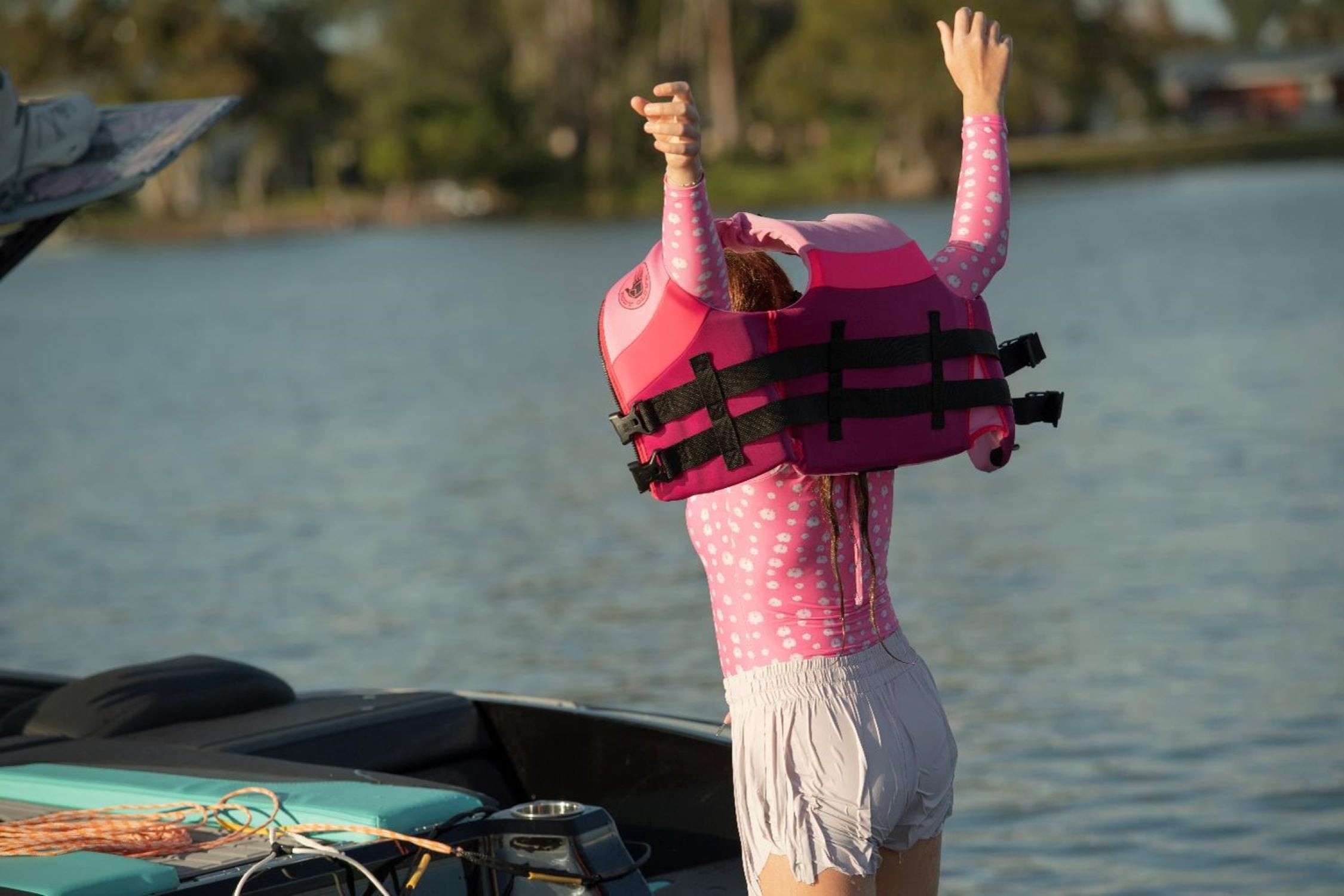 Body Glove Youth Neoprene PFD Life Jacket and Vest, Girl, 55-88 lbs., Pink