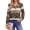 Brown Stripe, variant on V Neck Blouses for Women Dressy Casual Tops Button Long Sleeve Shirts Trendy Fall Tops