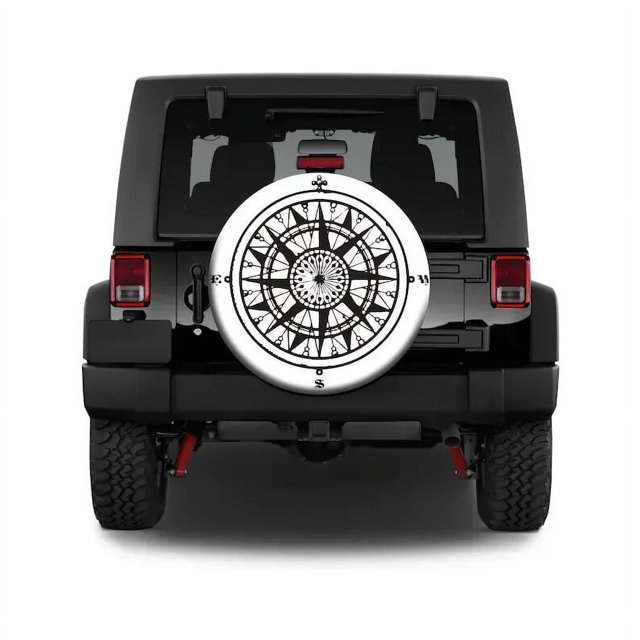 Compass Custom Spare Tire Cover Personalized Car ration Custom Tire Cover Suv Travel Trailer Tire Cover Waterproof Prot