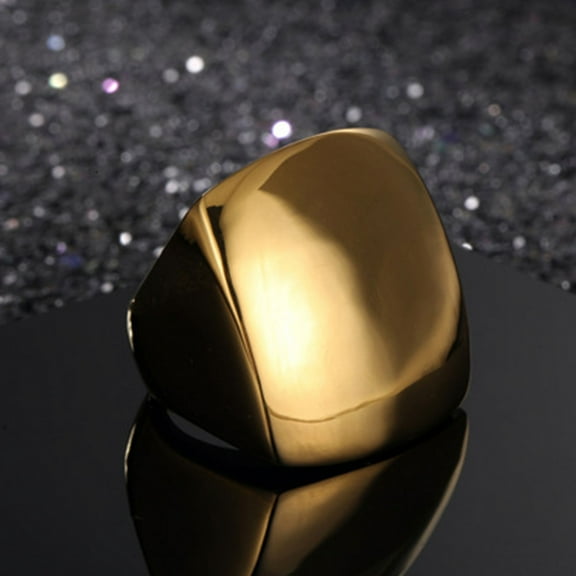 New Fashion Big Square Rings Female 14K Yellow Gold Rings For Women Jewelry Anillos Mujer