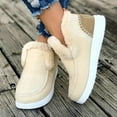 thumbnail image 6 of Cozy Fleece Slip-On Boots for Women, Winter Warm Plush Lined Non-Slip Flat Shoes, Fur Lined Indoor Outdoor Casual Loafer Boots, 6 of 7