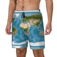 thumbnail image 2 of Gaeub Earth View World Map Mens Swim Trunks Stretch Beach Shorts Quick Dry for Men Swim Shorts Swimwear with Pockets- Small, 2 of 9