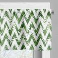 thumbnail image 3 of Ambesonne Palm Leaf Valance Pack of 2, Chevron Motif, 42"X12", Green White, 3 of 5
