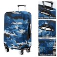 thumbnail image 5 of Blue White Camo Digital Shapes Pattern Luggage Cover Fashion Suitcase Cover Baggage Covers Fit 25-28 Inch Luggage (Go Travel), 5 of 5