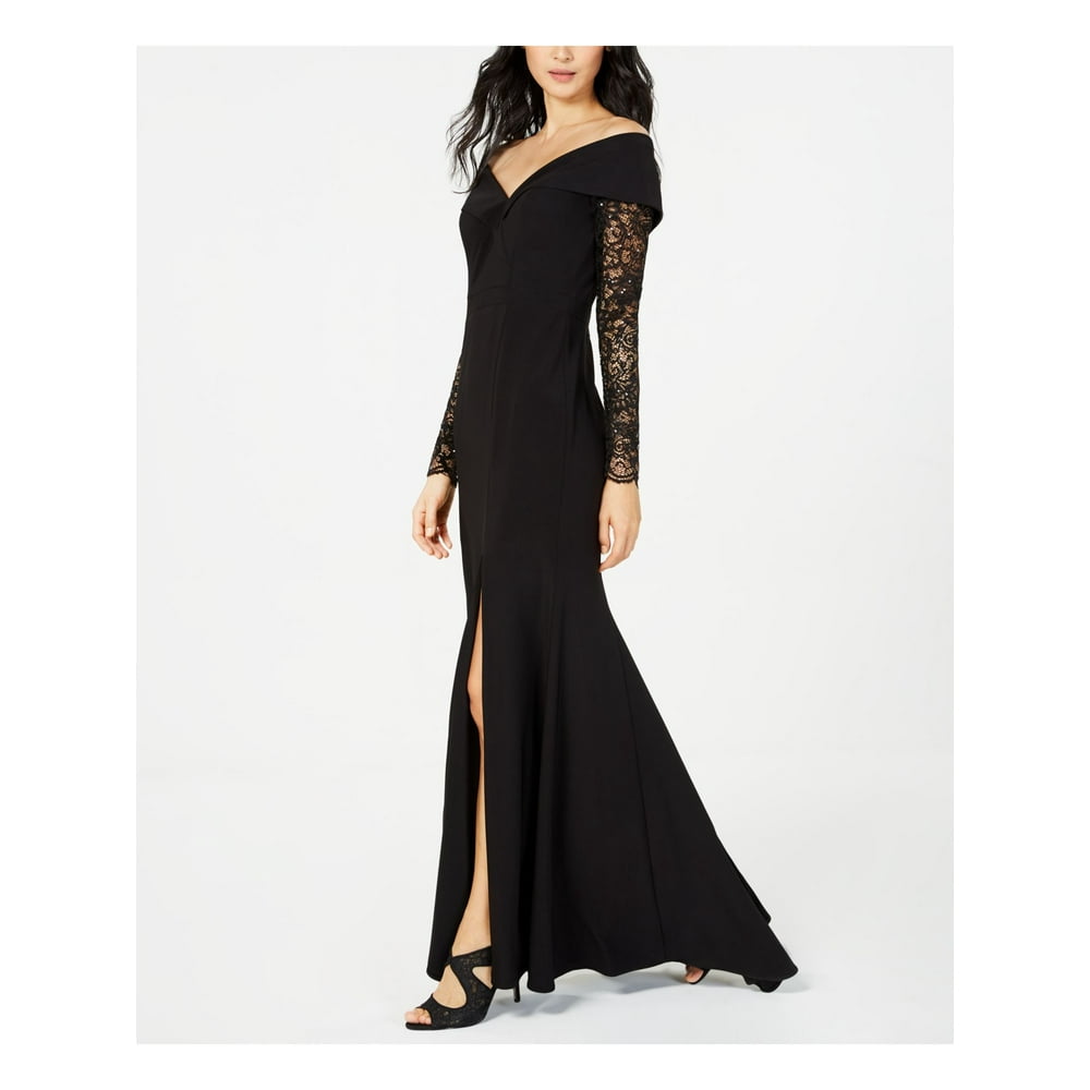 gown with lace sleeves