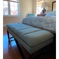 thumbnail image 2 of Upholstered Pillow Cushion Top 48" Hendraheim Ottoman Bench in Flannel Blue Fabric, 2 of 6