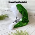 thumbnail image 2 of Green Santa Hat - Adults Deluxe Green And White Xmas Christmas Hat, 2 of 7