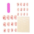 thumbnail image 3 of Blood Splatter Press on Nails Medium Square Fake Nails Halloween Nails Press on with Design,Reusable Artificial Nail Glossy Full Cover Glue on Nails Stick on Nails for Women Manicure 24Pcs, 3 of 7