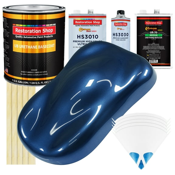 Sapphire Blue Metallic Premium Gallon Kit URETHANE BASECOAT Car Auto Paint Kit