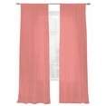 thumbnail image 3 of Peach Solid Sheer Curtains 108 Inches Long 2 Panels, Semi Sheer Rod Pocket Window Curtains Light Filtering Drapes for Living Room Bedroom, 3 of 8