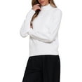 thumbnail image 4 of INSPIRE CHIC Turtleneck Sweater for Women's Long Sleeve 2025 Fall Winter Casual Pullover Knit Top XS White, 4 of 6