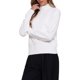 thumbnail image 4 of Suéter de cuello alto INSPIRE CHIC para mujer, de manga larga, casual, de punto, top de otoño e invierno, M blanco, 4 of 6