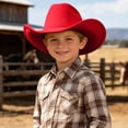 thumbnail image 3 of oqasdz Kids Cowboy Hat for Boys and Girls Sun Protection Adjustable Fit Baby and Toddler Solid Color Headwear Casual Outdoor, 3 of 5