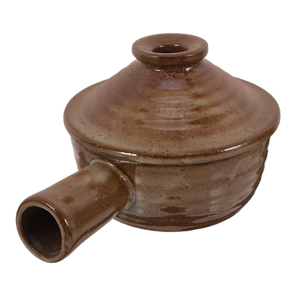 SEWOART Brown Nonstick Earthenware Casserole with Lid, Home Cooking Pot, 1 Piece