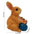 thumbnail image 3 of Xihbxyly Escultura de Conejo de Pascua, Artesanía de Resina Tallada a Mano, Decoración Primaveral Única, Ideal para Interiores y Exteriores, Ideal para El Hogar o El Jardín, 15,5 X 15,5 X 10 Cm, Jueg, 3 of 6