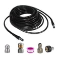 thumbnail image 1 of Pressure Washer Drain Sewer,Cleaning Pipe Spray Nozzle 2 Pcs Cola Lavadora a presión Drenaje Alcantarillado, 1 of 8