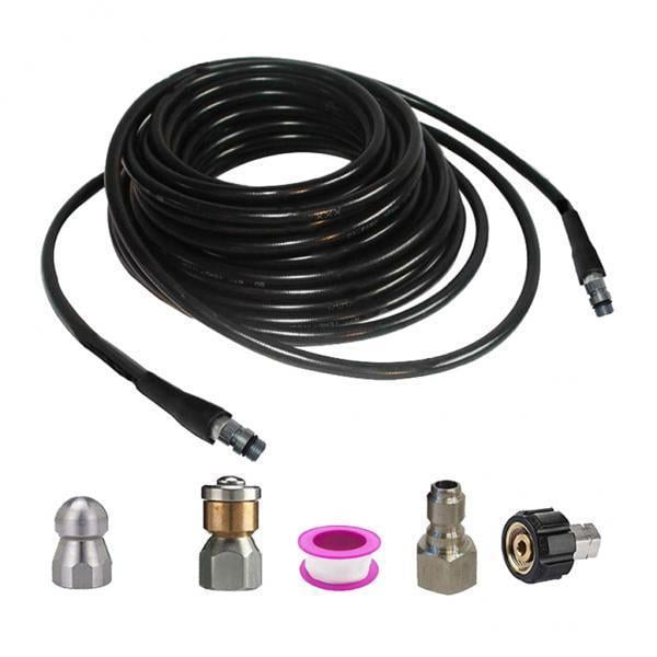 Pressure Washer Drain Sewer,Cleaning Pipe Spray Nozzle 2 Pcs Cola Lavadora a presión Drenaje Alcantarillado