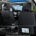 thumbnail image 7 of Coverado 5 Seats Breathable Black Seat Covers Set for Cars, Leather & Fabric Front and Back Auto Seat Protectors Full Set, Car Interior Universal Fit Most Sedans SUV Pickup Trucks, 7 of 7