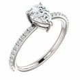 thumbnail image 2 of 1.22 Ct Stunning Solitaire Pear Shaped Diamond Wedding Rings for Women Solid 950 Platinum, 2 of 7