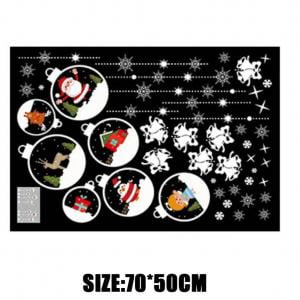 Holiday Window Decor Snowflake Merry Christmas Snowman Vinyl Wall Sticker
