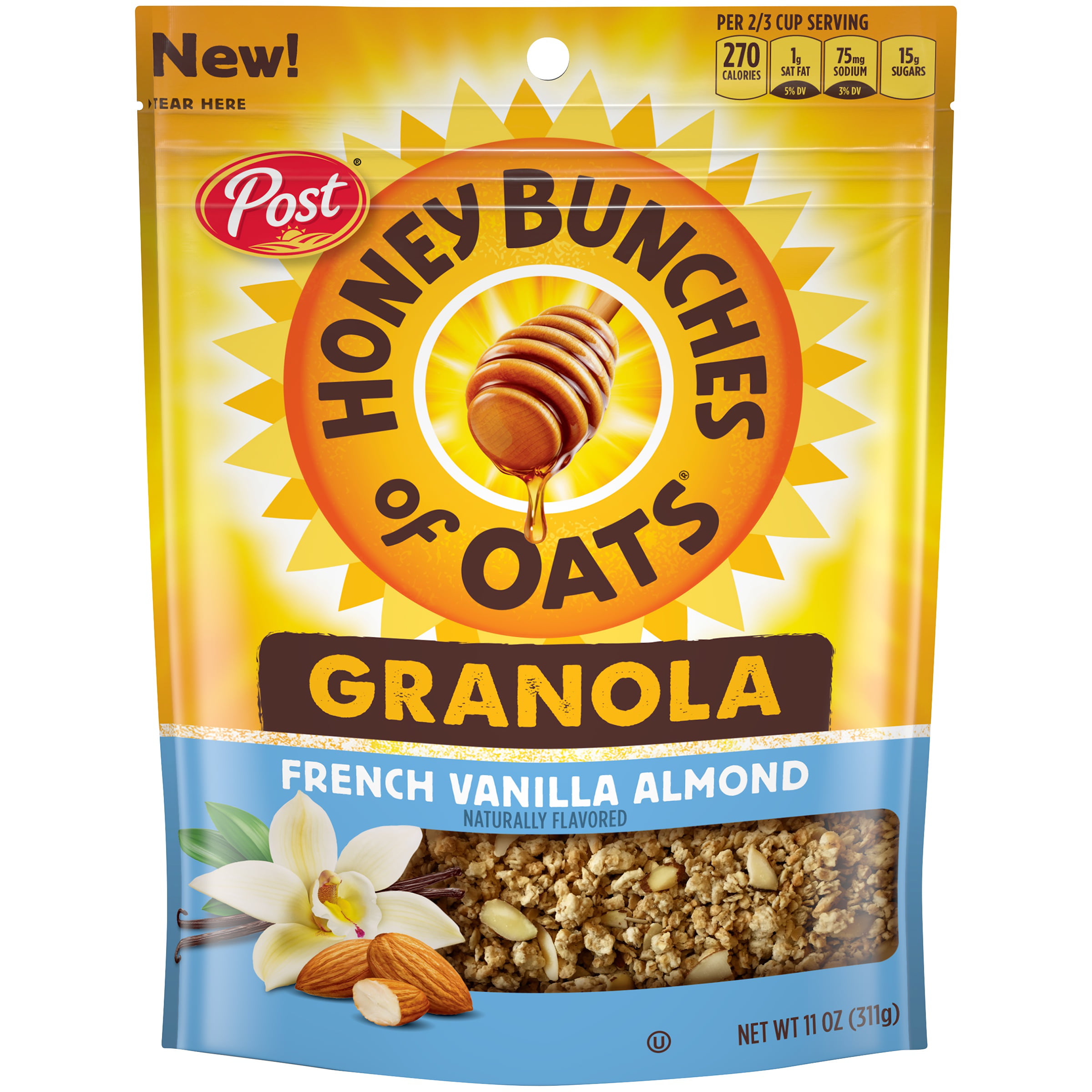 Post Honey Bunches of Oats, Granola, French Vanilla Almond ...