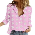 thumbnail image 2 of frariair ​Linen Blend Shirt Featuring Relaxed Fit And French Collar Perfect For Office To Dinner Transition​ Pink, 2 of 5