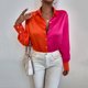thumbnail image 4 of Blusa de manga larga a juego de colores para otoño e invierno para mujer, blusa con cuello redondo Fridja  bvmnju2931, 4 of 7