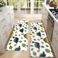 thumbnail image 4 of Kitchen Rugs Sets Of 2,White Cartoon Dinosaurs Green Yellow Leaves Pattern Anti Fatigue Kitchen Mat Rugs Non Slip Washable,Decorative Kitchen Floor Mats for Kitchen,Sink,Laundry,17"X47", 4 of 5