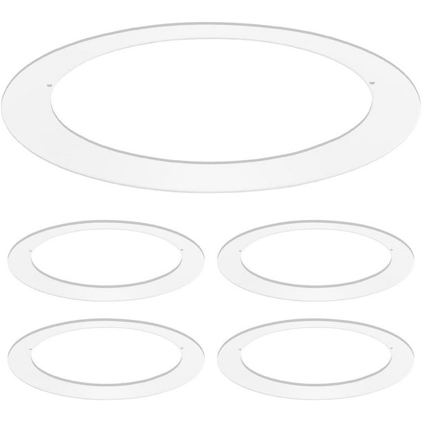 Luxrite 4 Pack White Goof Trim Ring For, 6 Inch Recessed Lighting Trim Rings
