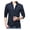Dark Blue, variant on Joernso Casual Men Autumn Solid Color Stand Collar Zipper Pockets Thin Slim Blazer Coat