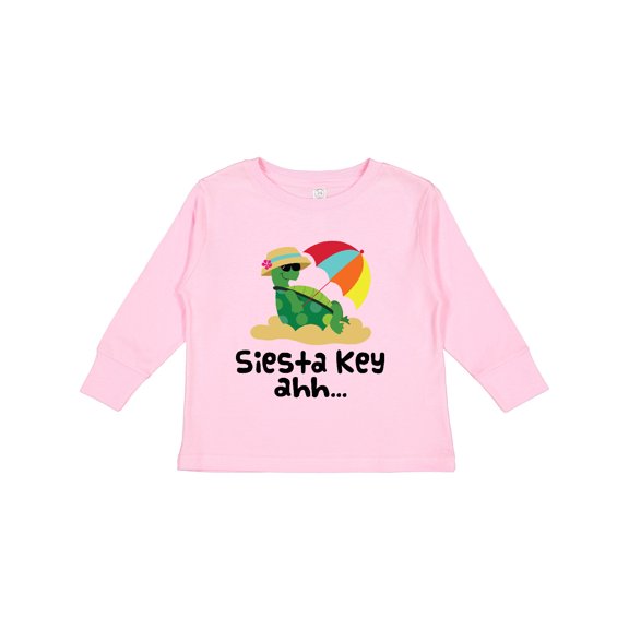 Inktastic Siesta Key Florida Summer Vacation Girls Long Sleeve Toddler T-Shirt