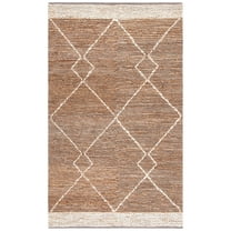 SAFAVIEH Natural Fiber Fenton Geometric Area Rug, Natural/Ivory, 5' x 8'