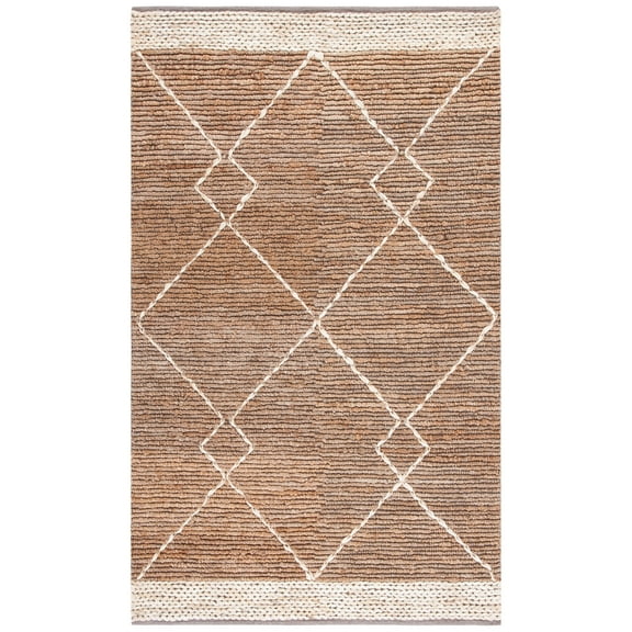 SAFAVIEH Natural Fiber Fenton Geometric Area Rug, Natural/Ivory, 5' x 8'