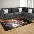 thumbnail image 3 of Spooky Halloween Night Witch Shih Tzu Glowing Pumpkins Indoor Rug Lion Dog Lover Gifts Carpet Living Bed Room Sofa Home Decor - 12015, 3 of 5