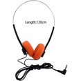 thumbnail image 4 of Auriculares supraaurales retro naranja,Auriculares estéreo con cable,Auriculares,Auriculares portátiles livianos con diadema ajustable,Electrónica, 4 of 5