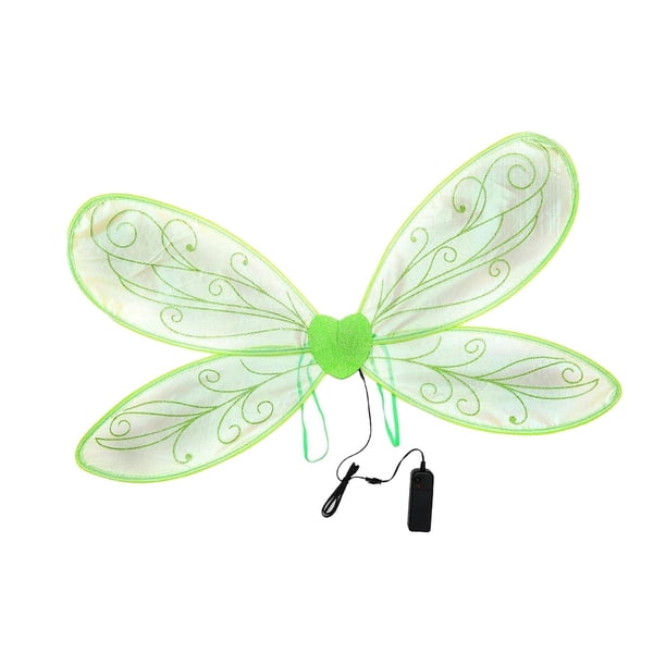 Alas de hada, alas de mariposa, accesorios de disfraz para festival de Halloween Verde