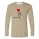 thumbnail image 5 of Ceisia Men's Romantic Red Heart "For You" T-Shirt | Relaxed Long-Sleeve Crewneck Spring Casual Top Gift, 5 of 5