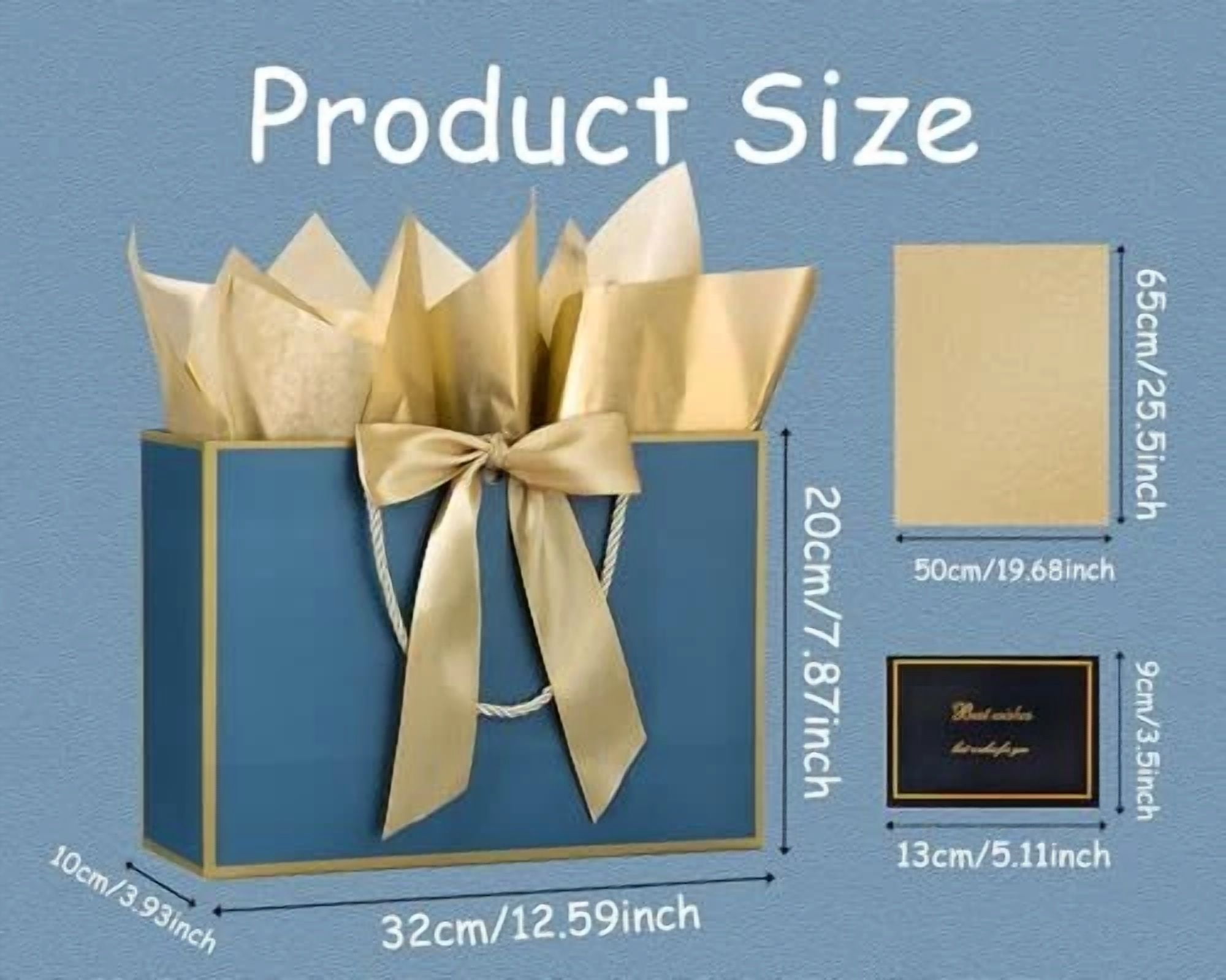 BUTTERFLY- Gift Bags, 1Ps Gift Bags Large With Ribbon And 1 Greetingards 2 Tissue C