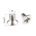 thumbnail image 2 of Uxcell M3 x 5mm Flat Head Metric Countersunk Bolts Machine Screws 100 Pack, 2 of 3
