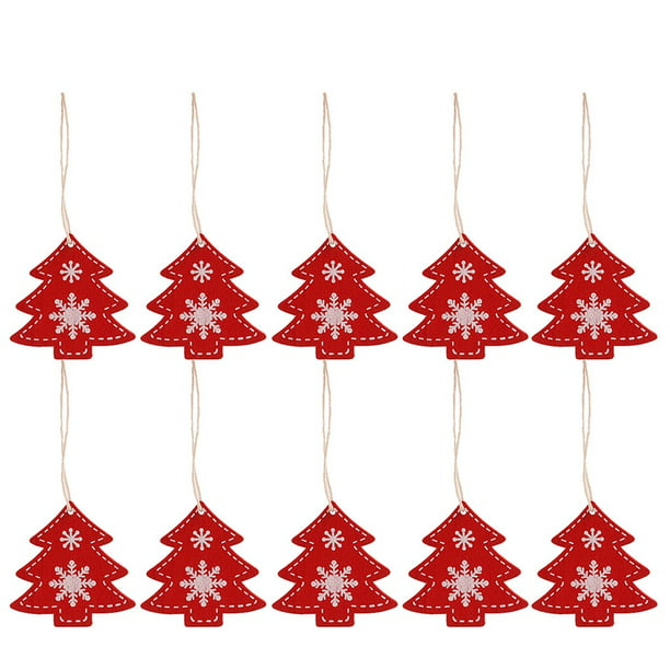 10 Pieces Of Wooden Pendants Christmas Decorations Home Improvement Gifts Com - Home Improvement Christmas Decorations