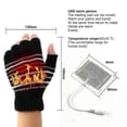 thumbnail image 2 of Usb Heated Gloves Winter Working Thermal Hand Warmer Half Finger Purple, 2 of 4