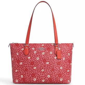 Coach Signature Coated Canvas & Leather City Tote Shoulder Bag in