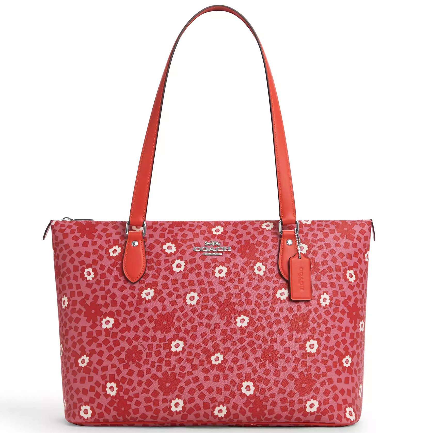 Coach Signature Coated Canvas & Leather City Tote Shoulder Bag in
