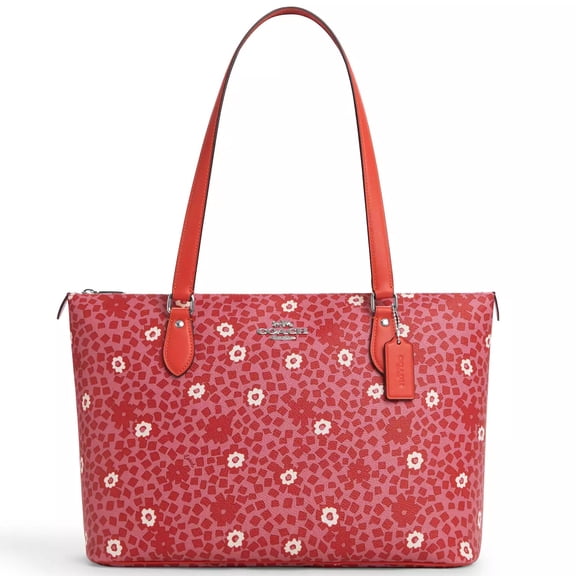 Coach Women's Gallery Tote Bag with Floral Print (Pink Multi)